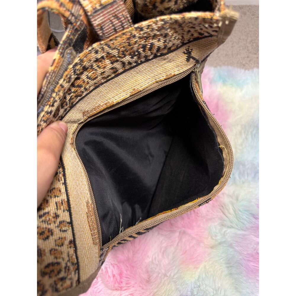 Jade Safari Tapestry Tote Bag Animal Print Zip Pouch - Picture 6 of 15